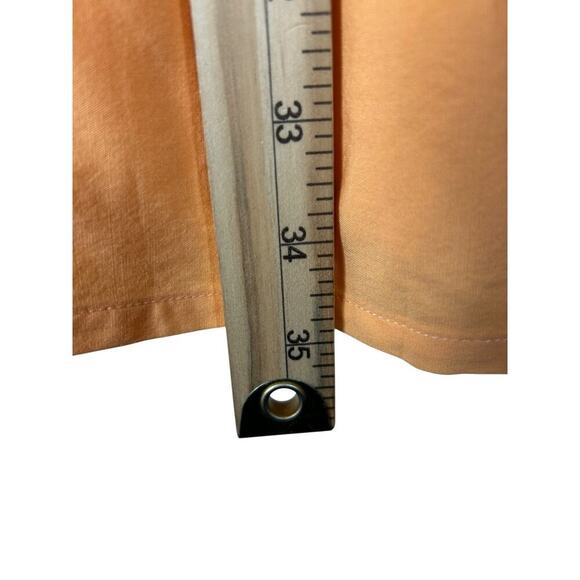 Chaser Dress Size 14 Orange Short Sleeve Tiered Smocked Back Boho Cottagecore - Picture 10 of 11